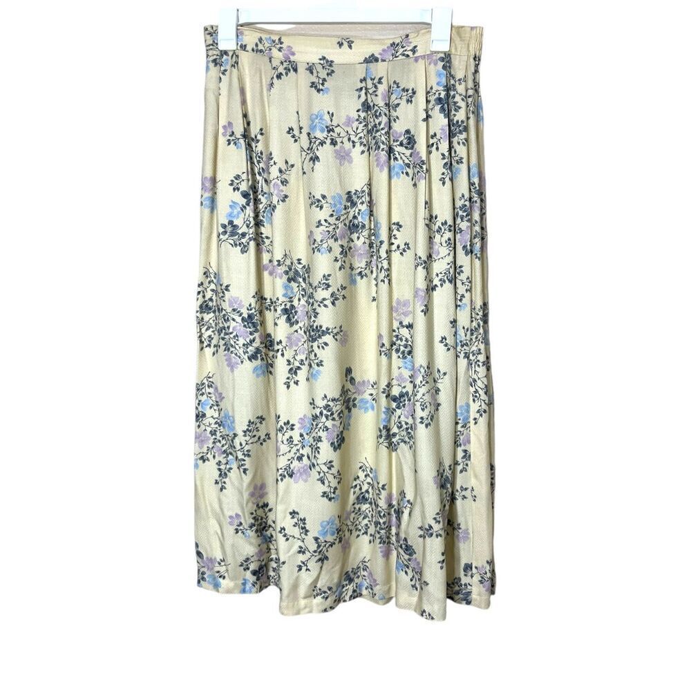 Vintage Sag Harbor Floral Print Maxi Skirt Size Medium